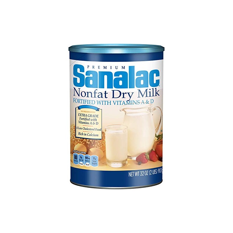 SANALAC Non Fat Dry Milk, 1 qt