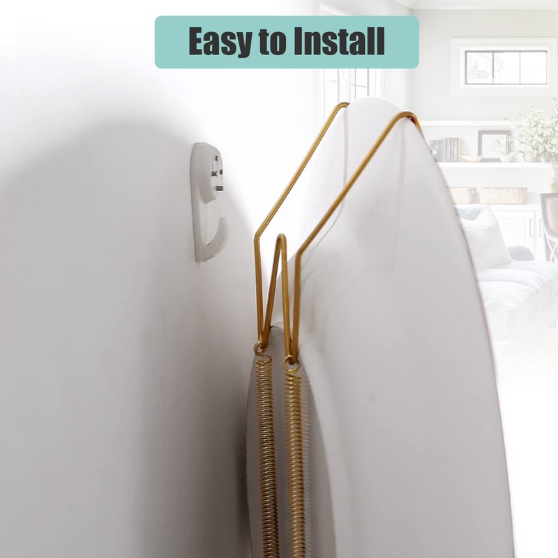 Pack of 10 Plate Hangers for Wall with 10 Wall