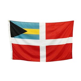2x3' Bahamas Civil Ensign At Sea Flag, Durable All-Weather Nylon, Reinforced Fly End Stitching, Proudly Made in the USA (2x3')