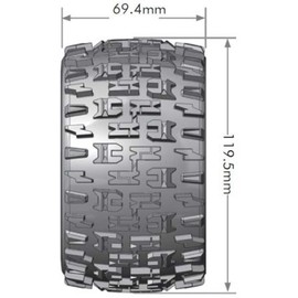 LOUISE MT-Pioneer Soft Including Rims Black 14 mm Monster Truck 2.8 (2)