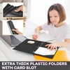 Henoyso 48 Pcs Heavy Duty Plastic Folder with Clear Front