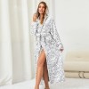 Local Stock Plush Oversize Winter Soft Warm Long Flannel Bathrobe