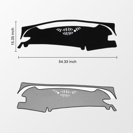 KUST Car Dashboard Cover for Kia Sportage (NQ5) 2023 2024 2025 Left Hand Driving Polyester Non-Slip Center Console Dash Cover Interior Accessories for Kia Sportage Sunshade Windshield Glare Black