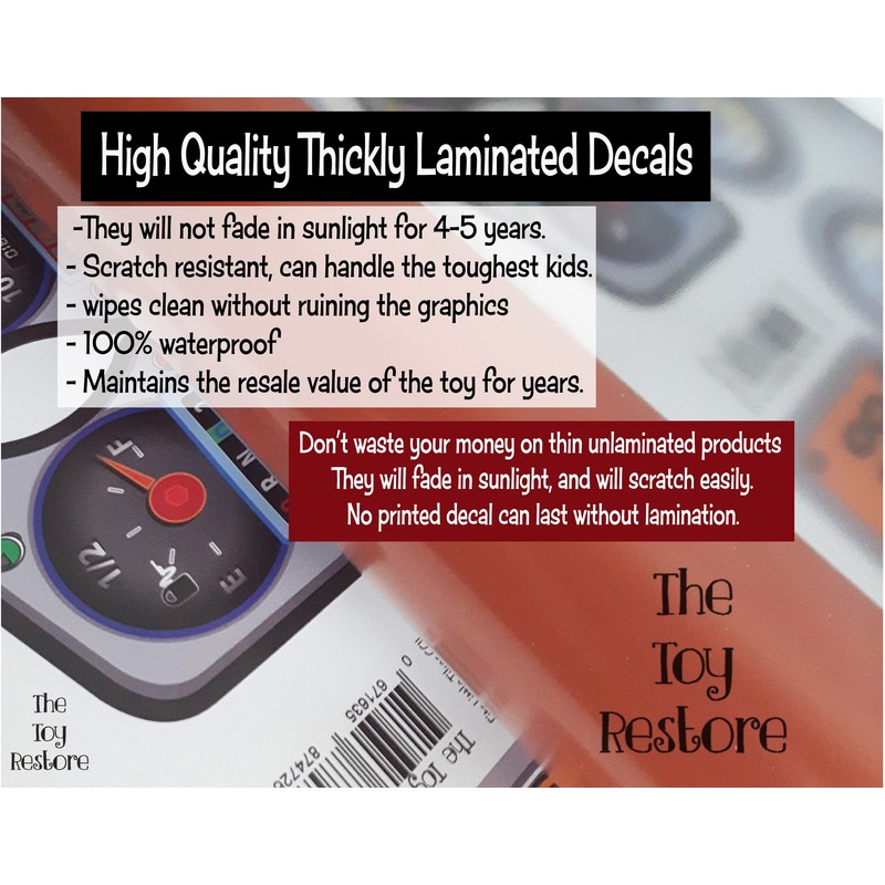 The Toy Restore Replacement Stickers Fits Step2 Push Around Buggy