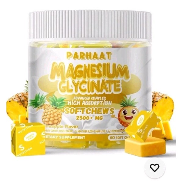 parhaat Magnesium Glycinate Soft Chews, Advanced Complex 60ct, High Absorption