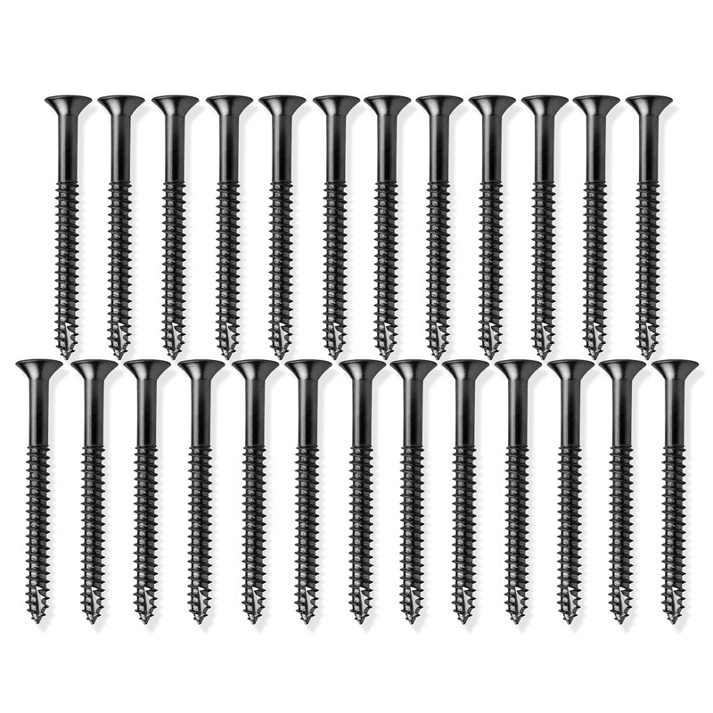Cauldham Black Wood Screws #9 x 2-1/4 Inch for Door