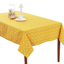 YOFASEN 30x180cm 30x200cm Table Runner - Linen Cotton Table Cloth 130x180cm 140x180cm - Grey/Yellow Table Runner for Birthday Party Banquet Decor, yellow 01 - Tablecloths, 130x180cm