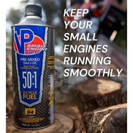 GROVE VP Racing Fuels 50:1 Ethanol-Free 2-Cycle Pre-Mixed Fuel 1 qt Bundle with Microfiber Cloth - Reliable Starts - Extends Engine Life - No Stabilizers Needed - (2 Items)