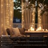 echosari 300 LED Curtain Lights Battery Operated, 9.8ft×9.8ft Hanging Light