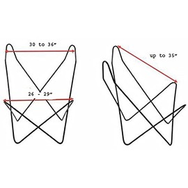 Butterfly Chair Covers Designed to Fit Classic Non Folding Wrought Iron Butterfly Chairs (Purple)