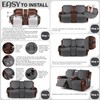 KinCam 100% Waterproof Recliner Loveseat Cover with Console, Non-Slip Reclining