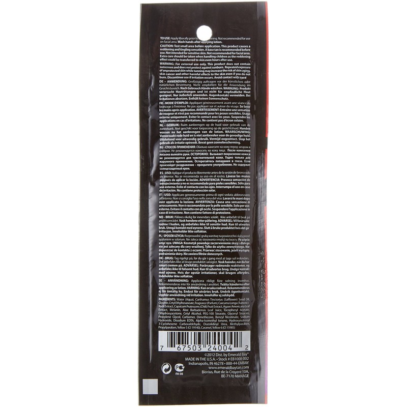 Emerald Bay Mojo Hot Action Double Bronzer Enhance Sachet 15ml