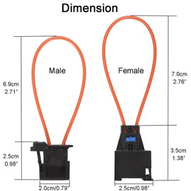 FWORUAIS Pack of 2 Car Light Guide Connector Bridge Plug Most Bus Fibre Optic Bridge for Retrofitting, Repair Work, Plug and Play Installation, Compatible with Standard Vehicle Models