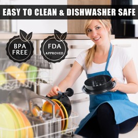 bomis Chicken Shredder Shred Machine, Chicken Shredder Tool Twist, Meat Shredder with Handles and Non-Skid Base, Shred Machine Tool for Pork, Beef and Chicken,Dishwasher Safe - black