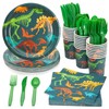 Juvale 144 Piece Dinosaur Birthday Party Supplies with Paper Plates,