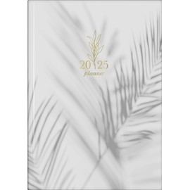 rido/idé Young Line (2025) "Shadows" Book Calendar, 2 Pages = 1 Week, A5, 160 Pages, Graphic Cover, Grey