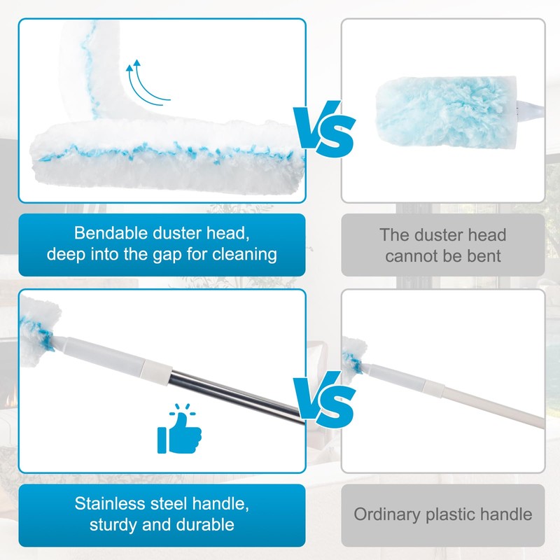 Kefanta Duster Heavy Duty Dusting Kit,5.5 ft Long Extendable Handle