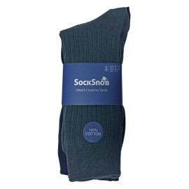 6 Pack Mens Thin Soft 100% Cotton Rich Breathable Coloured Ribbed Dress Socks (6-11 UK, SE002 BNG)