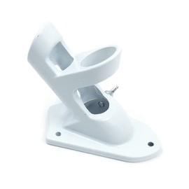 Tiardey White Double Position Flag Pole Holder Mounting Bracket with Hardwares - Made of Aluminum alloy - Strong and Rust Free Coated - 1in Inner Diameter