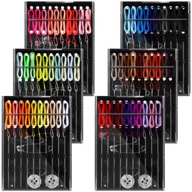 6 Boxes (60 Pcs) Pre Threaded Needle Kit Assorted Color (Mixed Color)