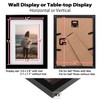 KINLINK 6x8 Picture Frame Black Set of 4, Wooden Photo