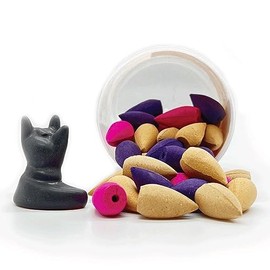 Zen Buddies Backflow Ceramic Incense Burner for Sandalwood Cones - Aromatic Home & Office Decoration with Unique Smoke Waterfall Effect