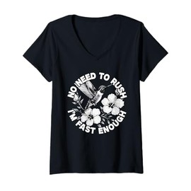 Womens Hummingbird Design For A Hummingbird Lover V-Neck T-Shirt