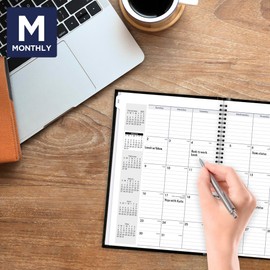 AT-A-GLANCE 2022 Monthly Planner by AT-A-GLANCE, 8" x 11-3/4", Large, Hardcover, DayMinder, Black (G470H00)