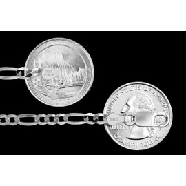 Sterling Silver Diamond-Cut Figaro Link Chain 4.5mm Solid 925 Italy Necklace 28"