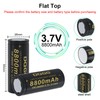 BENKIA 26650 Rechargeable Battery Flat Top 3.7Volt Li-ion Batteries 8800mAh