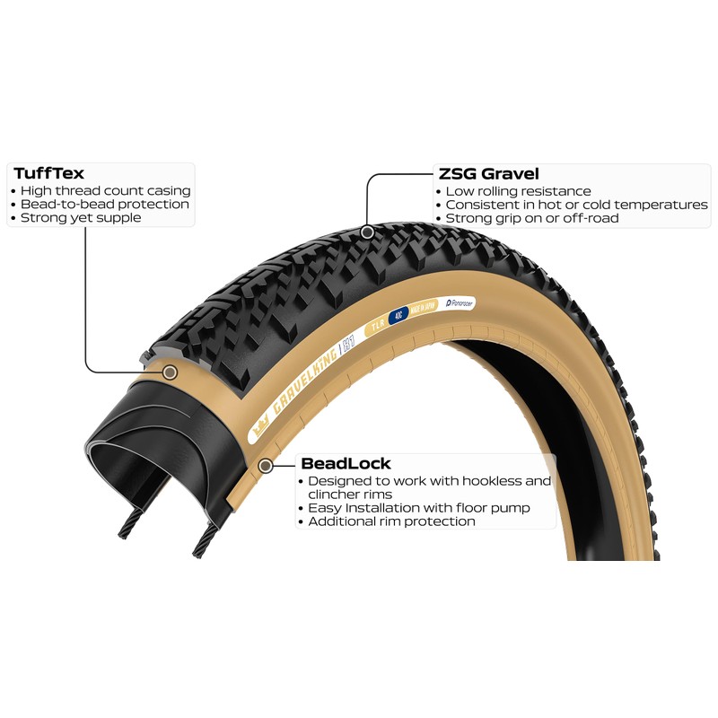 Panaracer Gravelking X1 Tyre, Black/Black, 700X40C