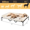 Veehoo Cooling Elevated Dog Bed Add Removable Deluxe Rose Plush