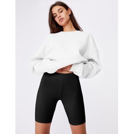 Kuckuck Short Leggings Made of Organic Cotton, High Waist Women's Cycling Shorts for Everyday Use and Sports - black