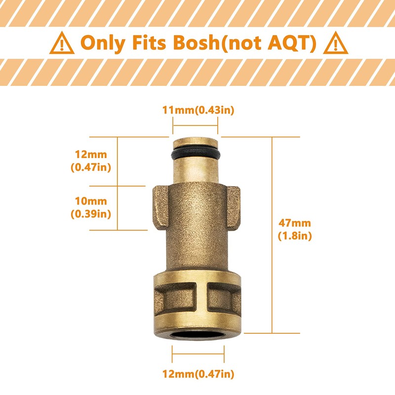 Fai Top Pressure Washer Gun Adapter, 1/4 Inch Internal Thread