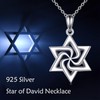 VONALA Jewish Star Necklace Star of David Necklace S925 Sterling