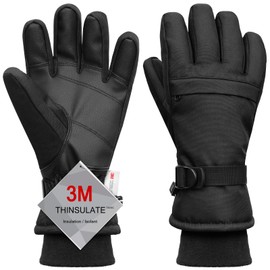 Cold Weather Snow Shoveling Work Gloves - Heavy-Duty, Insulated, Windproof and Waterproof Gloves for Construction, Auto Repair and Outdoor Labor