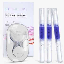 Oralux Professional Teeth Whitening Kit, Sensitivity Free, 35% Carbamide Peroxide + v34 Gel, (3) whitening Pens, 15+ Treatments, Brighter Teeth Faster at Home