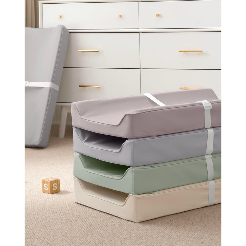 Blissful Diary Vegan Leather Baby Changing Pad with Waterproof &