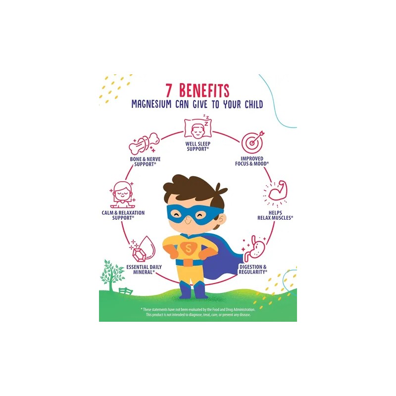 Citrato De Magnesio Para Niños 500 Mg 90 Gomitas Hecho
