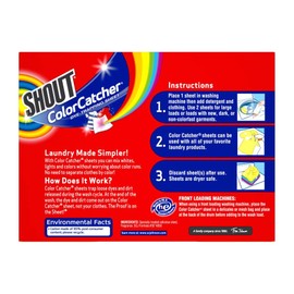 Shout Color Catcher Sheets for Laundry, Maintains Clothes Original Colors, 72 Count (Тwo Рack)