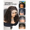 WIGNEE 13X4 HD Lace Front Knotless Short Braided Wig with