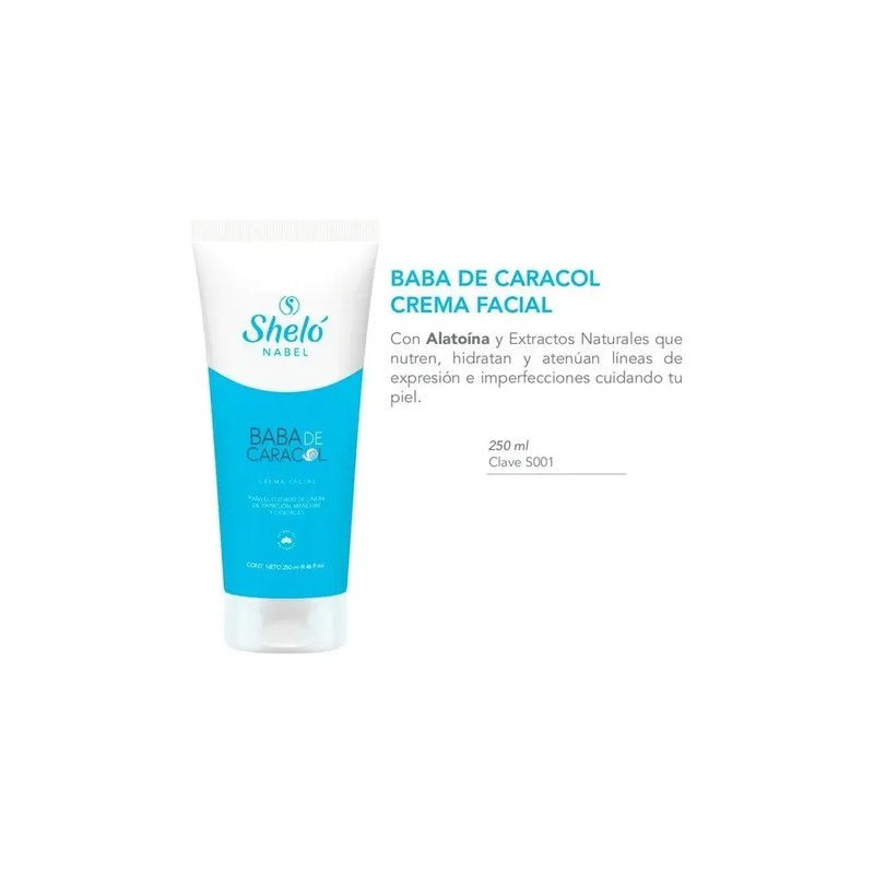 Sheló Nabel Crema Facial Baba De Caracol Antimanchas Hipoale
