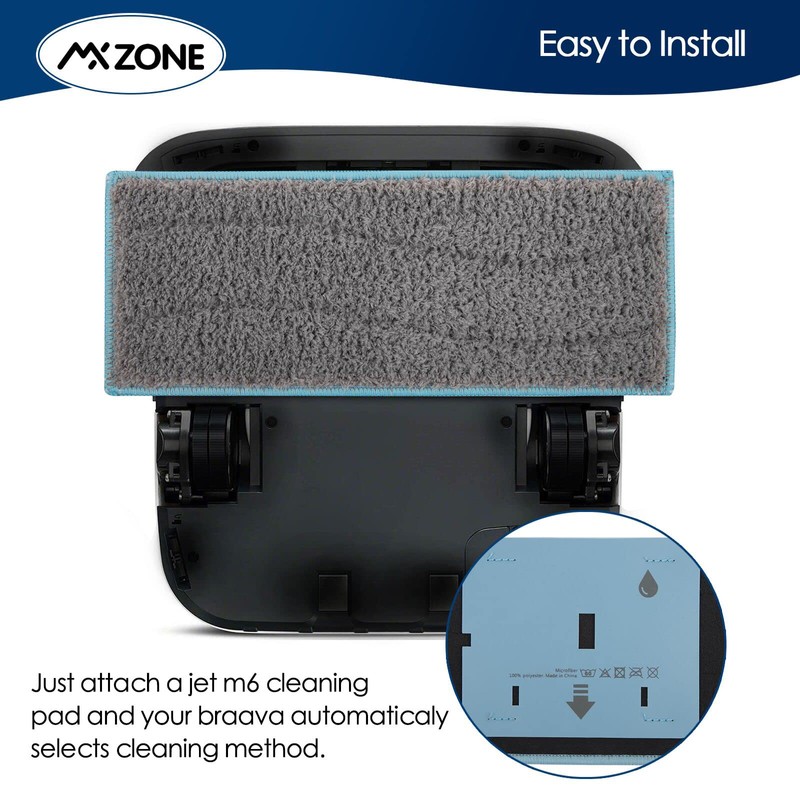 MXZONE Wet Mopping Pads Compatible for iRobot Braava Jet m6
