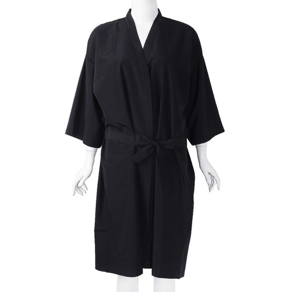 Lifesoft Disposable Spa Robes Travel Kimono Bathrobe Body Wrap 10 Pack(Black)