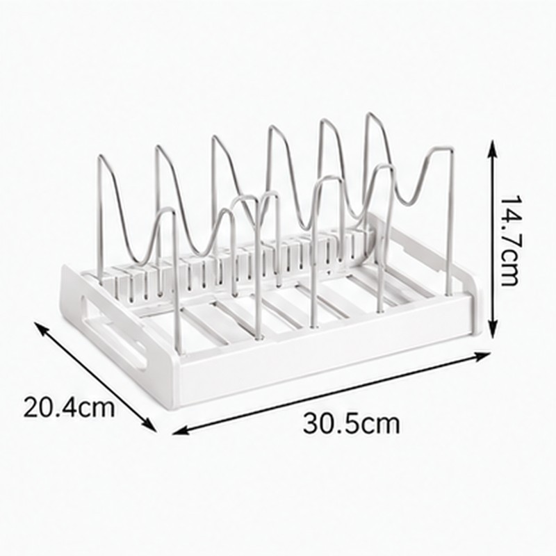 Expandable Pot and Pan Organizer Rack for Kitchen Cabinets –