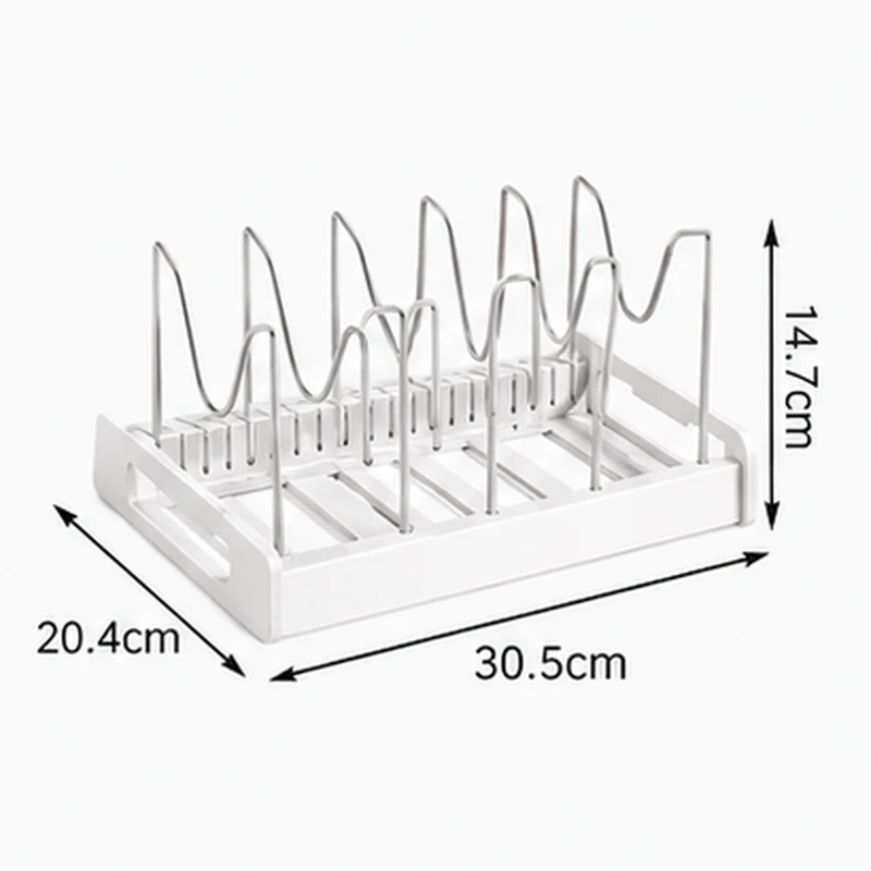 Expandable Pot and Pan Organizer Rack for Kitchen Cabinets –