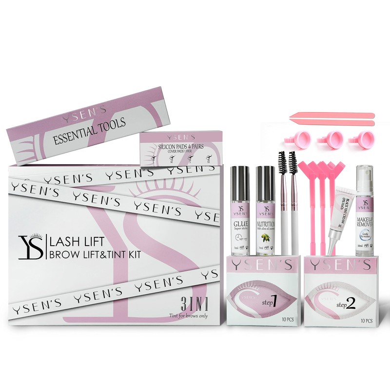 Eyelash lifting set, brow lamination and tint set (black), eyebrow