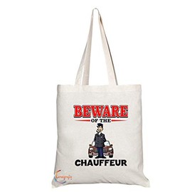Coralgraph Inc TB812 Beware of the Chauffeur Novelty Present Gift Printed Eco-Friendly Stylish Long Handled Tote Shoulder Bag