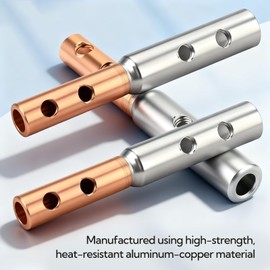 GAGIRA 6PCS 5Awg Quick Wiring Connection Terminal, 60A 500V Aluminum Copper Electrical Connector Kit with Thermoplastic Tube and Screwdriver