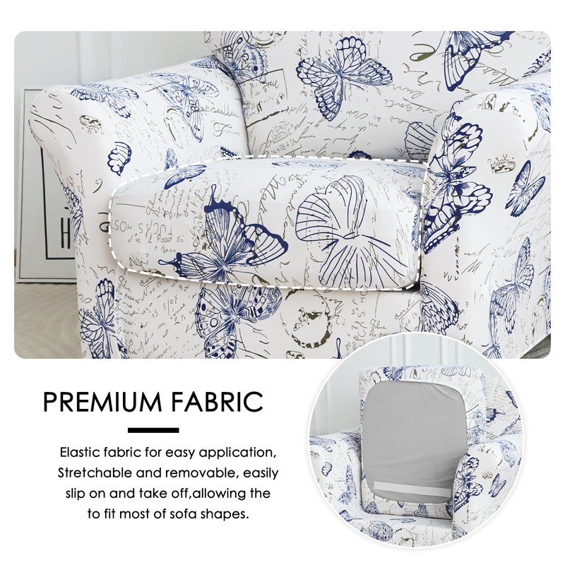 FORCHEER 3 Piece Stretch Sofa Covers for 2 Cushion Loveseat